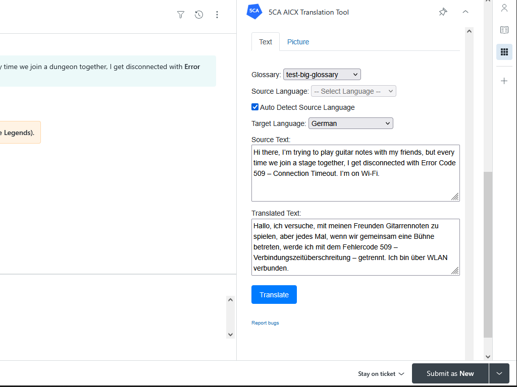 AICX Translate for Zendesk screenshot 1